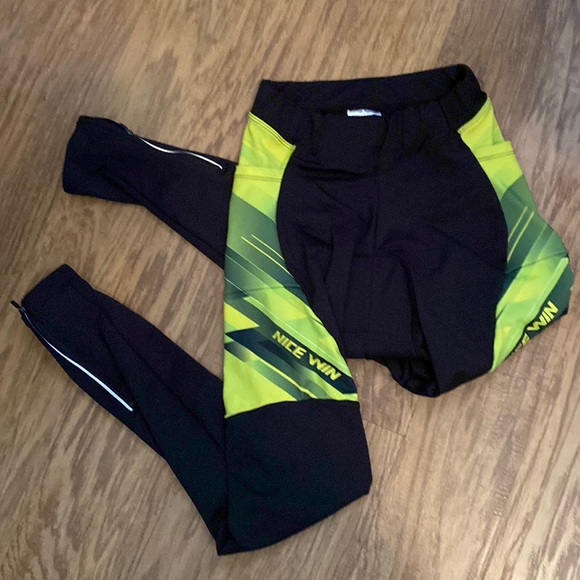 New Nice Win Padded Thermal Fleece Cycling Leggings #32 - Picture 4 of 8